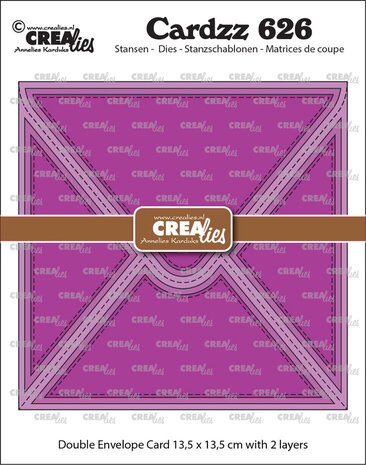 Crealies Cardzz Dies Dubbele Envelopkaart Vierkant (CLCZ626) Crealies Cardzz Dies Dubbele Envelopkaart Vierkant (CLCZ626)