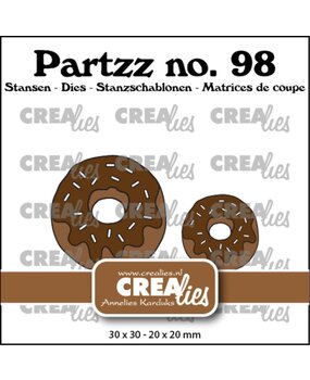 Crealies Partzz Dies Donut Middel en Klein (CLPartzz98)