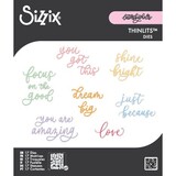 Sizzix Letters by Shells Thinlits Die Set Cheerful Phrases (666967)