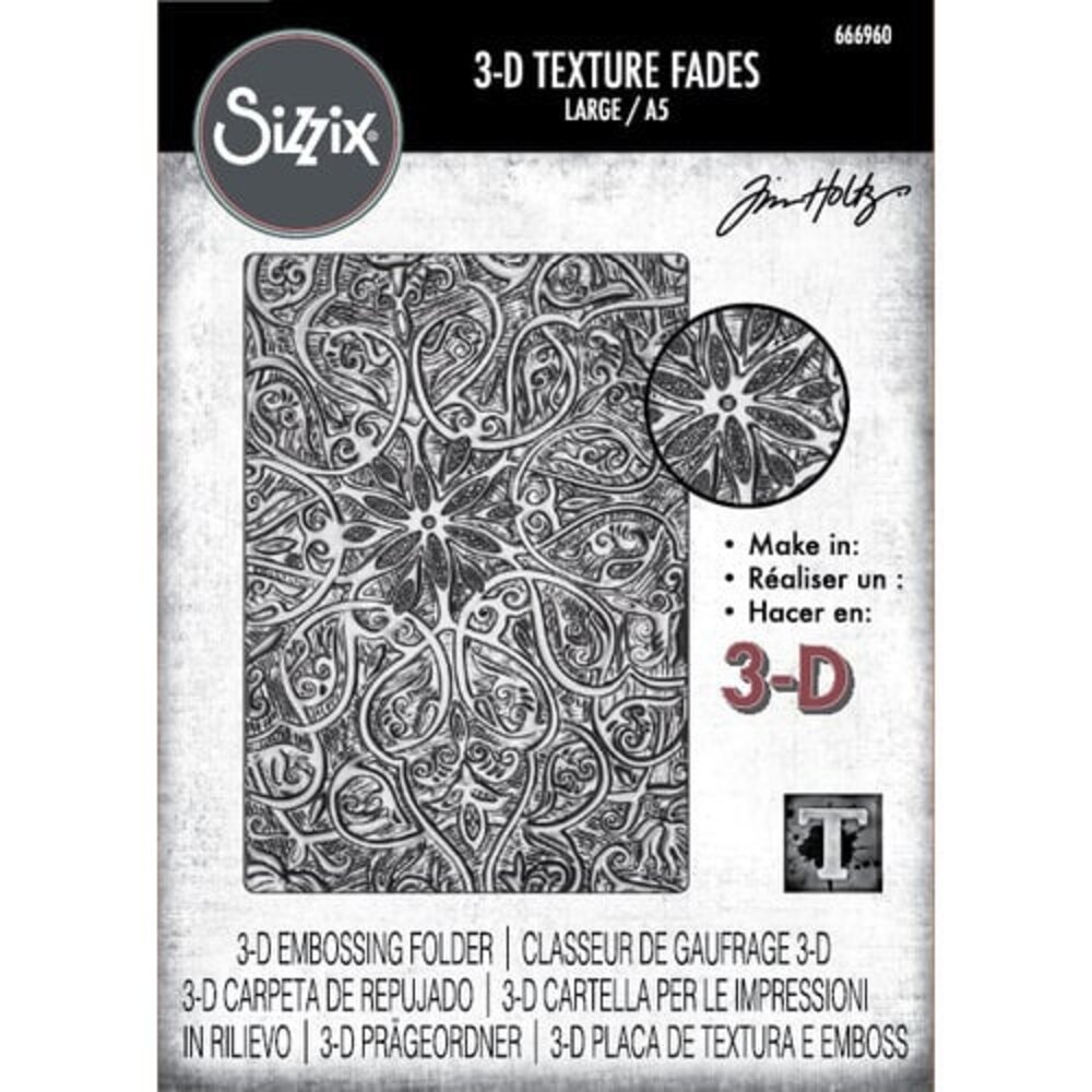 Sizzix 3D Texture Fades A5 Large Engraved (666960) Sizzix 3D Texture Fades A5 Large Engraved (666960)