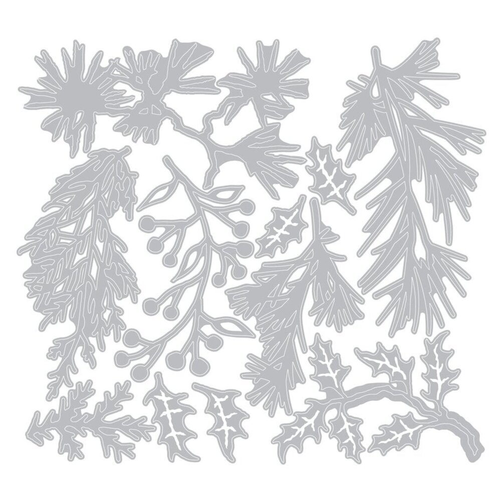 Sizzix Thinlits Die Set Holiday Greens Mini (661597) Sizzix Thinlits Die Set Holiday Greens Mini (661597)