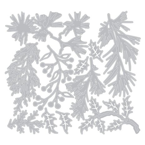 Sizzix Thinlits Die Set Holiday Greens Mini (661597) Sizzix Thinlits Die Set Holiday Greens Mini (661597)