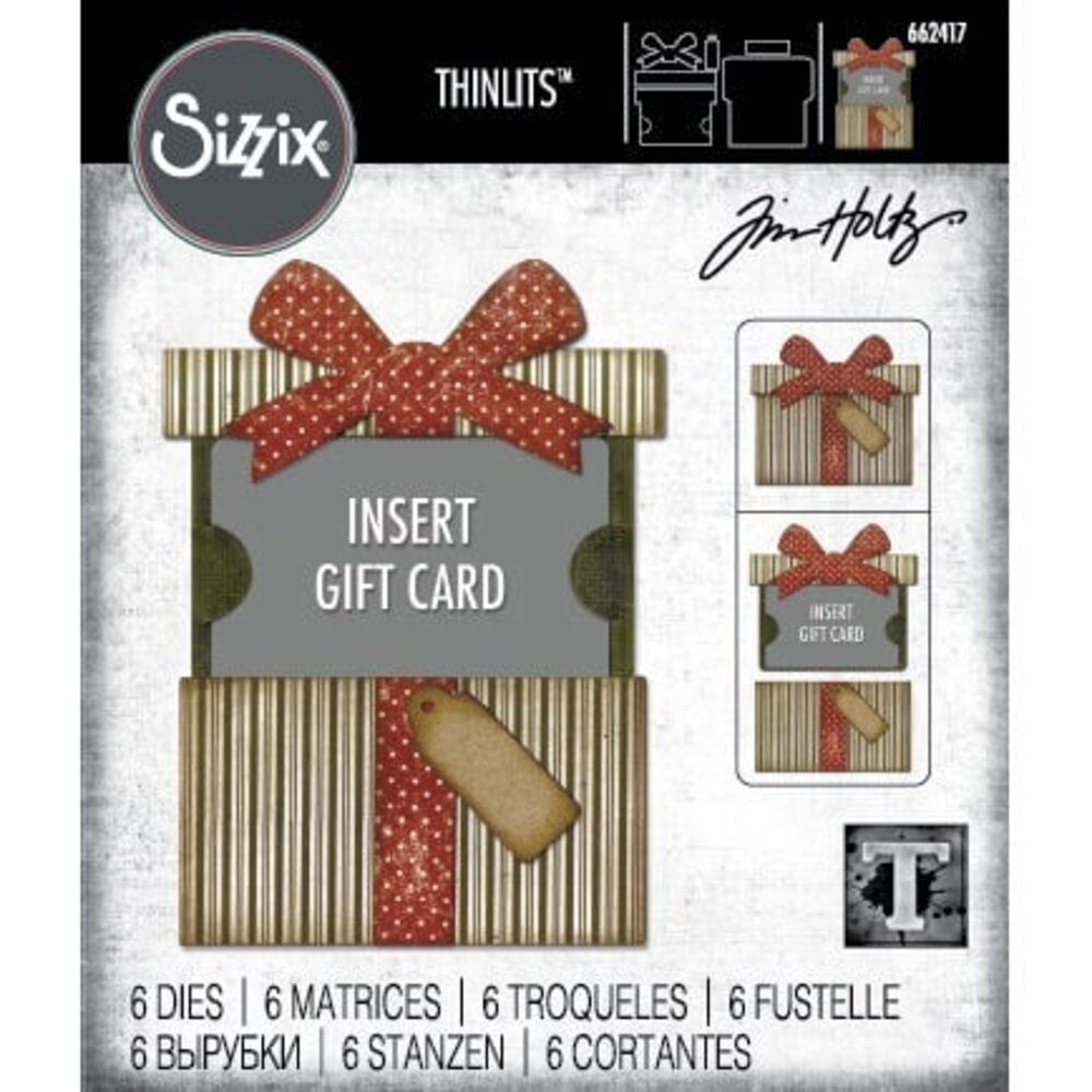 Sizzix Thinlits Die Set Gift Card Package (662417) Sizzix Thinlits Die Set Gift Card Package (662417)
