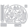 Sizzix Thinlits Die Set Snowglobe #2 (662421) Sizzix Thinlits Die Set Snowglobe #2 (662421)