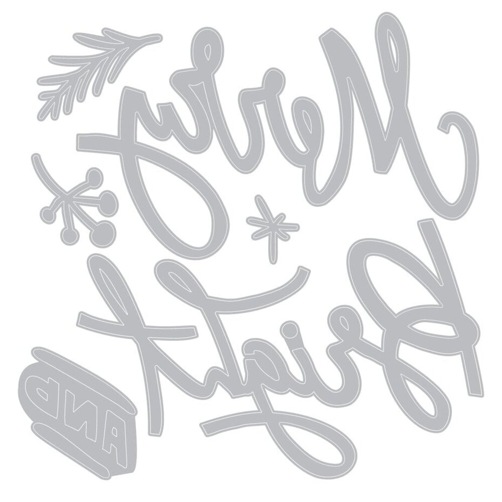 Sizzix Thinlits Die Set Merry & Bright (664739) Sizzix Thinlits Die Set Merry & Bright (664739)