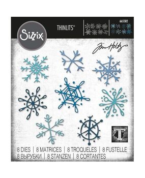 Sizzix Thinlits Die Set Scribbly Snowflakes (665582)
