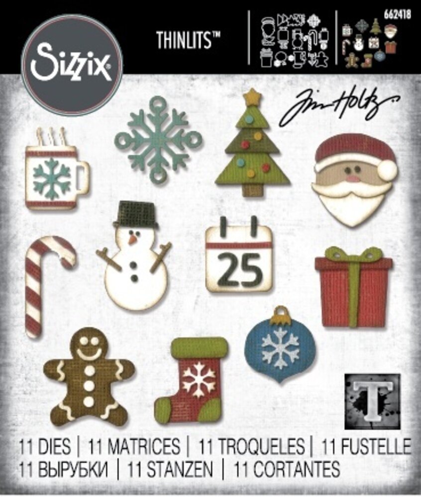 Sizzix Thinlits Die Set Mini Christmas Things (662418) Sizzix Thinlits Die Set Mini Christmas Things (662418)