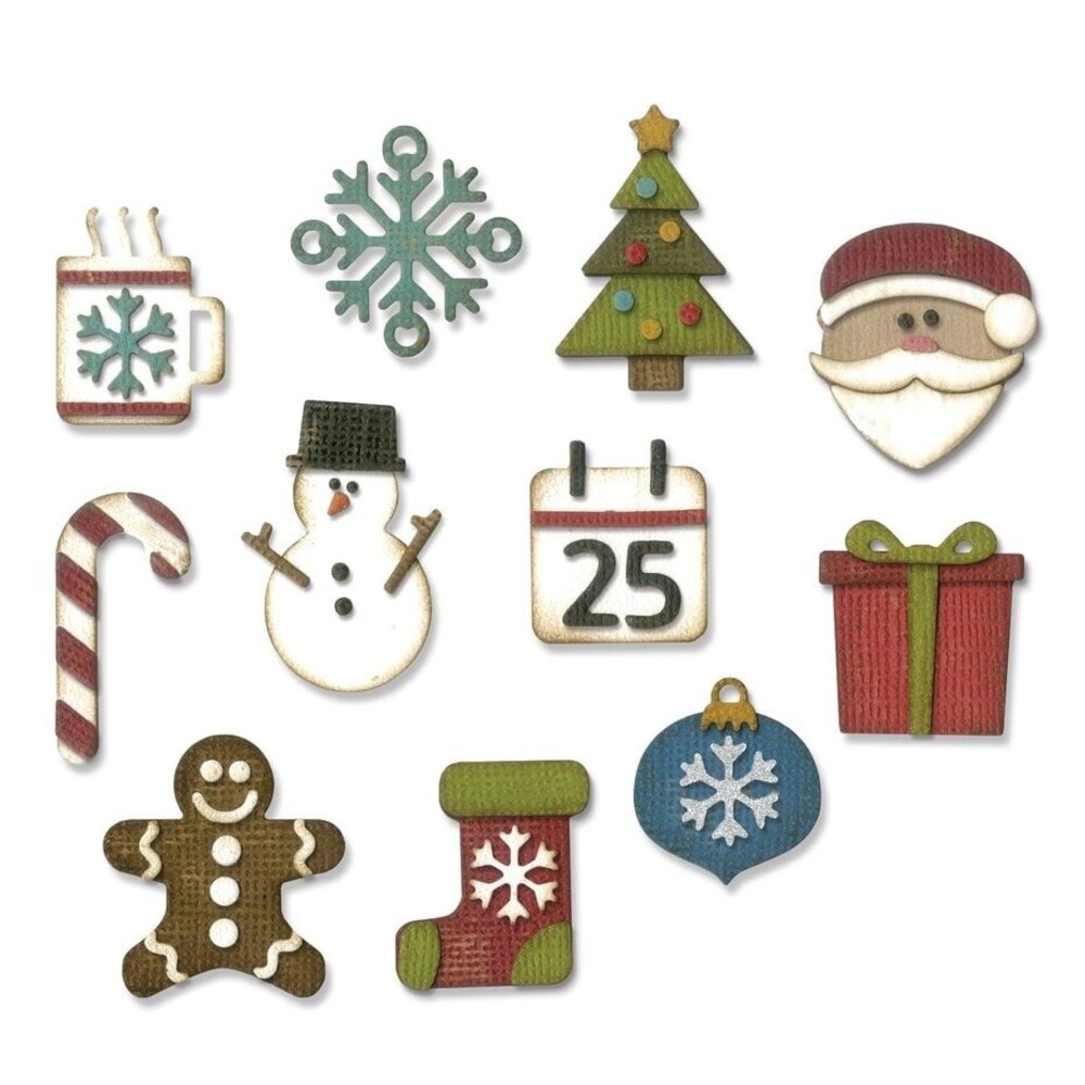 Sizzix Thinlits Die Set Mini Christmas Things (662418) Sizzix Thinlits Die Set Mini Christmas Things (662418)
