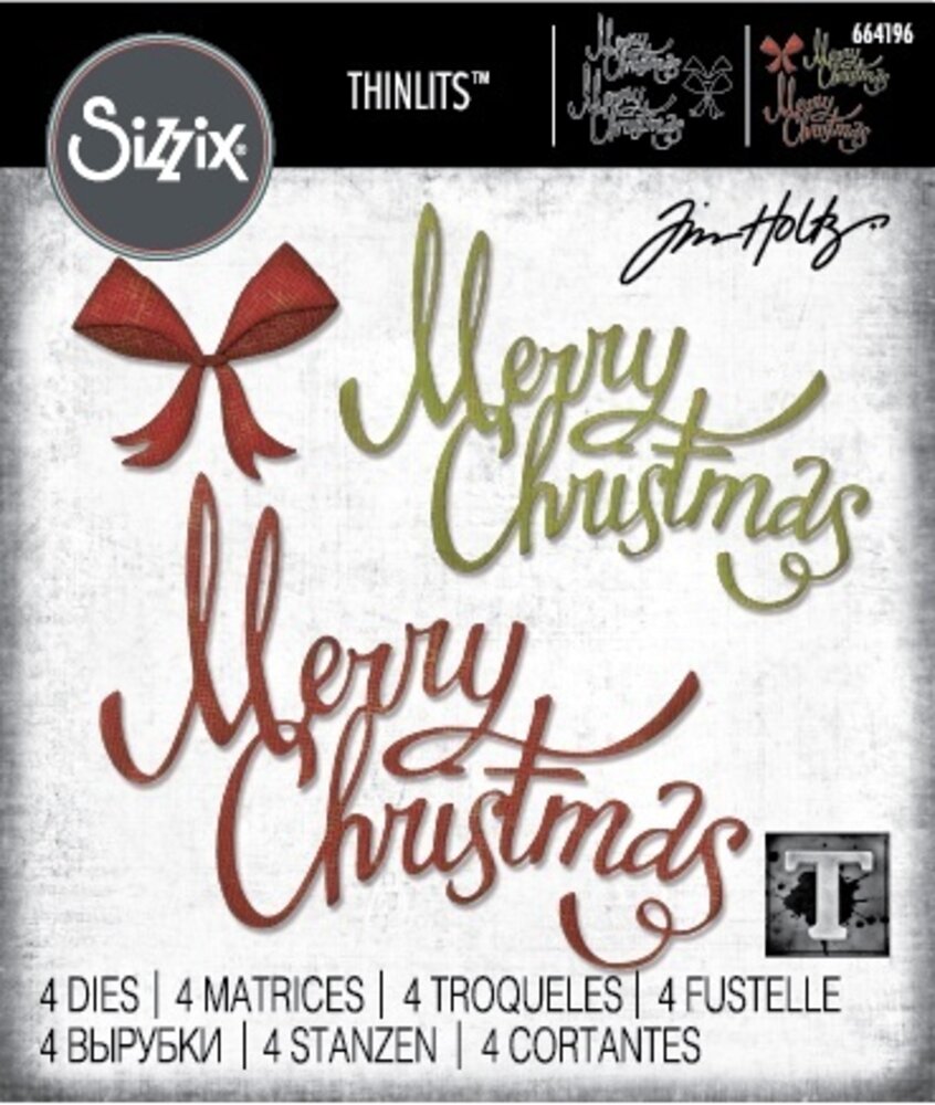 Sizzix Thinlits Die Set Christmas Ribbon (664196) Sizzix Thinlits Die Set Christmas Ribbon (664196)