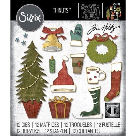 Sizzix Thinlits Die Set Festive Things (664191) Sizzix Thinlits Die Set Festive Things (664191)