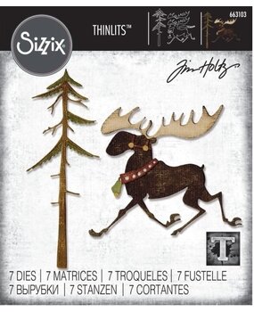 Sizzix Thinlits Die Set Merry Moose (663103)