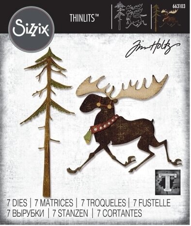 Sizzix Thinlits Die Set Merry Moose (663103) Sizzix Thinlits Die Set Merry Moose (663103)