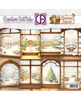 Creatief Art Christmas Animals 8x8 Inch Paper Pack 01 (CCOA-ANIMALS-01)
