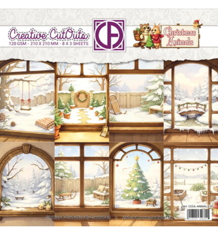 Creatief Art Christmas Animals 8x8 Inch Paper Pack 01 (CCOA-ANIMALS-01) Creatief Art Christmas Animals 8x8 Inch Paper Pack 01 (CCOA-ANIMALS-01)