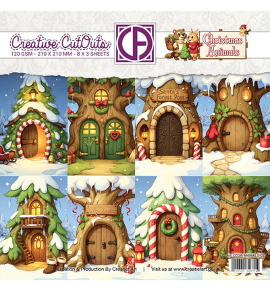Creatief Art Christmas Animals 8x8 Inch Paper Pack 02 (CCOA-ANIMALS-02) Creatief Art Christmas Animals 8x8 Inch Paper Pack 02 (CCOA-ANIMALS-02)
