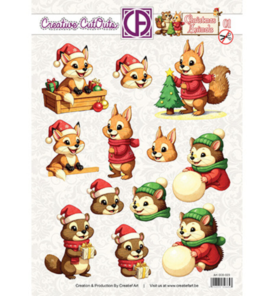 Creatief Art Christmas Animals 01 Stansvel (CCO-023) Creatief Art Christmas Animals 01 Stansvel (CCO-023)
