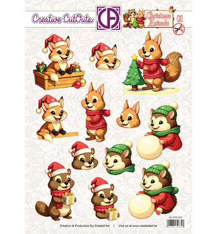 Creatief Art Christmas Animals 01 Stansvel (CCO-023) Creatief Art Christmas Animals 01 Stansvel (CCO-023)