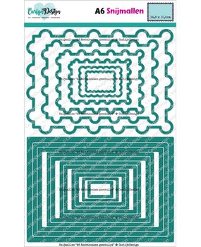 Carlijn Design Snijmallen A6 Rechthoeken Geschulpt (CDSN-0322)
