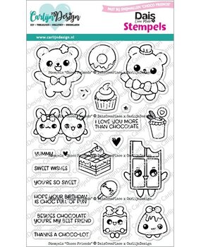 Carlijn Design Stempels Choco Friends (CDST-0154)