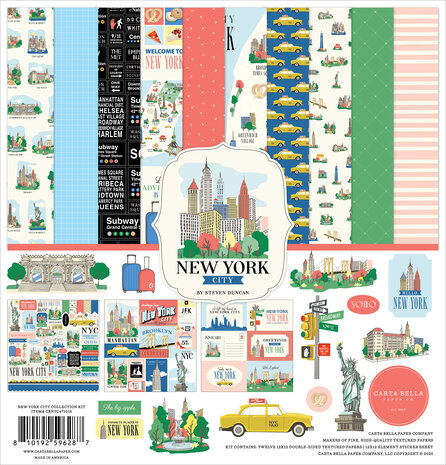 Carta Bella New York City 12x12 Inch Collection Kit (CBNYC471016) Carta Bella New York City 12x12 Inch Collection Kit (CBNYC471016)