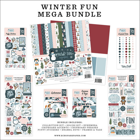Echo Park Winter Fun 12x12 Inch Mega Bundle (WF468050) Echo Park Winter Fun 12x12 Inch Mega Bundle (WF468050)