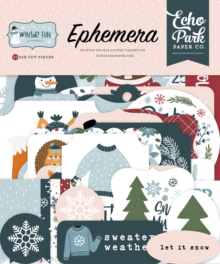 Echo Park Winter Fun Ephemera (WF468024) Echo Park Winter Fun Ephemera (WF468024)