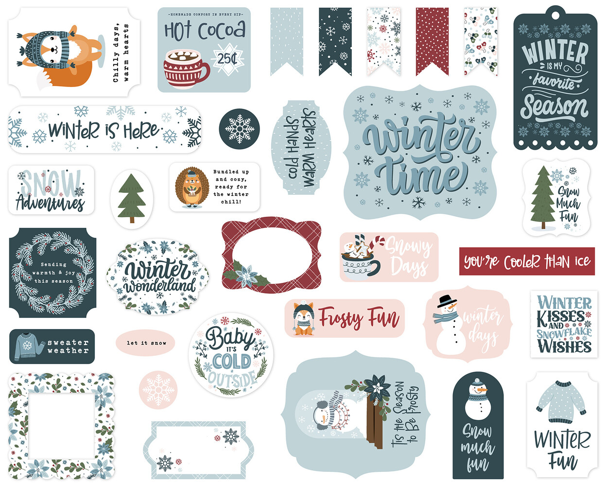 Echo Park Winter Fun Ephemera (WF468024) Echo Park Winter Fun Ephemera (WF468024)