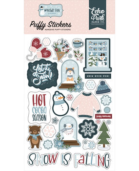 Echo Park Winter Fun Puffy Stickers (WF468066) Echo Park Winter Fun Puffy Stickers (WF468066)