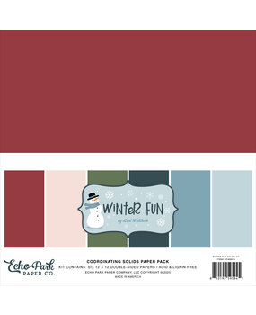 Echo Park Winter Fun 12x12 Inch Coordination Solids Paper Pack (WF468015) Echo Park Winter Fun 12x12 Inch Coordination Solids Paper Pack (WF468015)