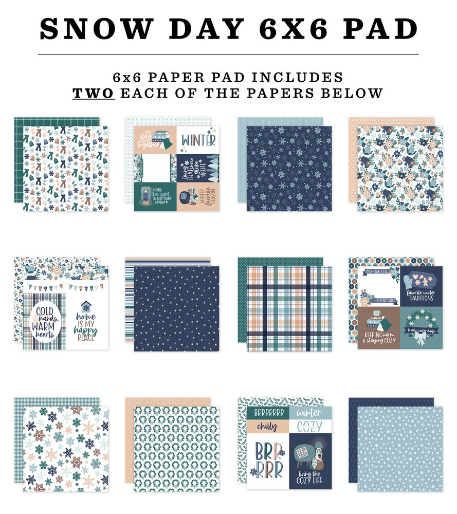 Echo Park Snow Day 6x6 Inch Paper Pad (SD469023) Echo Park Snow Day 6x6 Inch Paper Pad (SD469023)