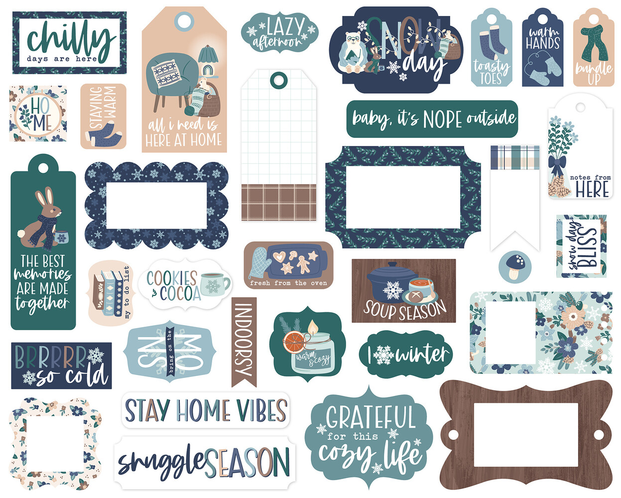 Echo Park Snow Day Ephemera Frames & Tags (SD469025) Echo Park Snow Day Ephemera Frames & Tags (SD469025)