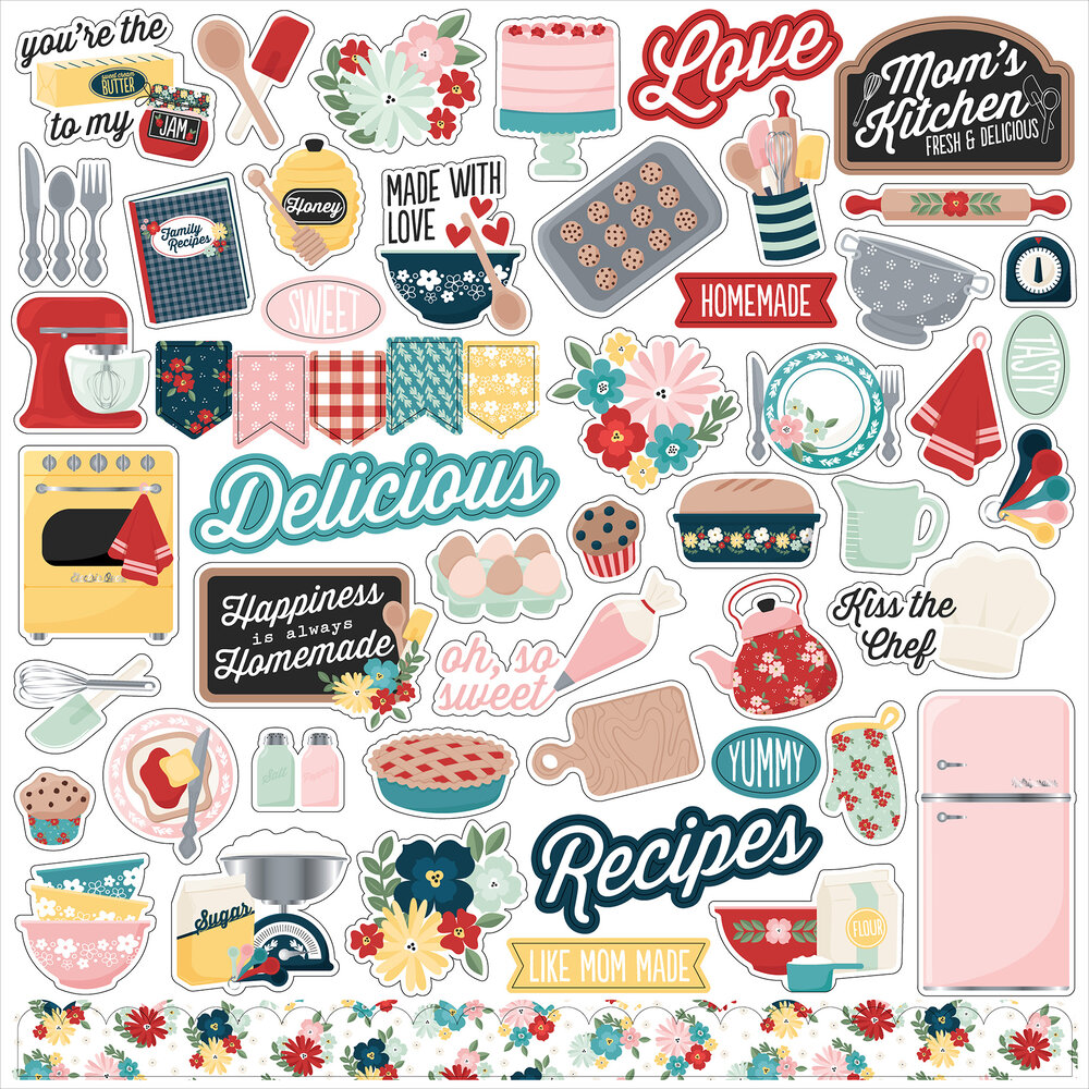 Echo Park Mom's Kitchen 12x12 Inch Element Sticker (MK470014) Echo Park Mom's Kitchen 12x12 Inch Element Sticker (MK470014)