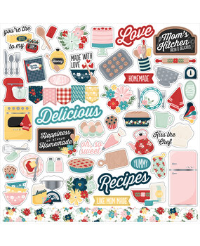 Echo Park Mom's Kitchen 12x12 Inch Element Sticker (MK470014) Echo Park Mom's Kitchen 12x12 Inch Element Sticker (MK470014)