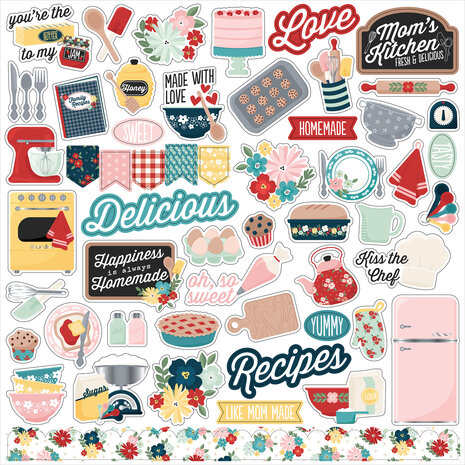 Echo Park Mom's Kitchen 12x12 Inch Element Sticker (MK470014) Echo Park Mom's Kitchen 12x12 Inch Element Sticker (MK470014)