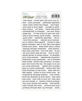 Mintay Art Journal 6x12 Inch Paper Stickers Phrases 1 White (MT-ART-S01) Mintay Art Journal 6x12 Inch Paper Stickers Phrases 1 White (MT-ART-S01)