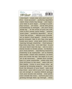 Mintay PRE-ORDER Art Journal 6x12 Inch Paper Stickers Phrases 1 Beige (MT-ART-S02) Mintay PRE-ORDER Art Journal 6x12 Inch Paper Stickers Phrases 1 Beige (MT-ART-S02)
