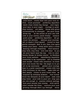 Mintay PRE-ORDER Art Journal 6x12 Inch Paper Stickers Phrases 1 Black (MT-ART-S03) Mintay PRE-ORDER Art Journal 6x12 Inch Paper Stickers Phrases 1 Black (MT-ART-S03)