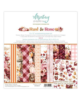 Mintay Rust & Rose 12x12 Inch Paper Pad (MT-RAR-07) Mintay Rust & Rose 12x12 Inch Paper Pad (MT-RAR-07)