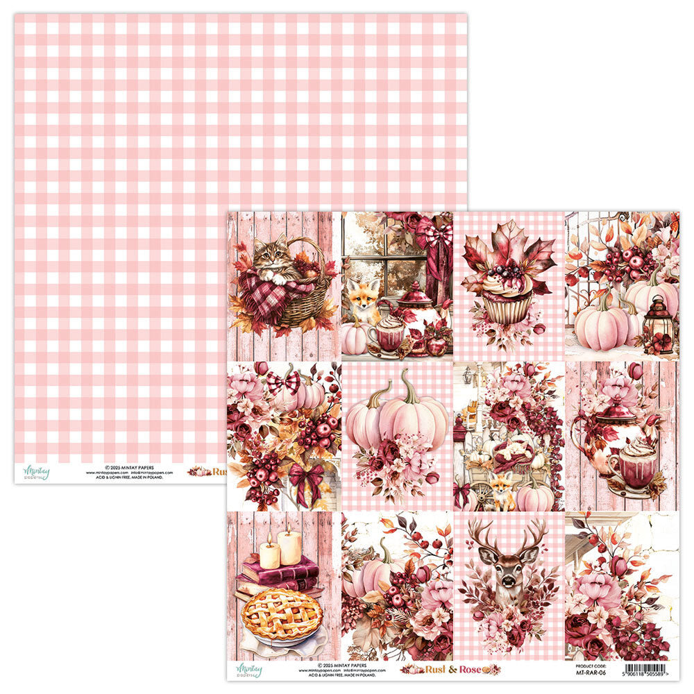 Mintay Rust & Rose 8x8 Inch Paper Pad (MT-RAR-08) Mintay Rust & Rose 8x8 Inch Paper Pad (MT-RAR-08)