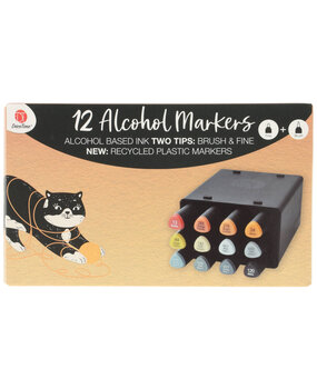 DécoTime 12 Alcohol Markers Bright Orange (3005439)