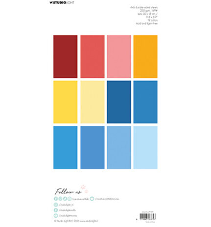 Creative Craftlab Essentials Happiness Slimline Unicolor Paper Pad (CCL-ES-UPP389) Creative Craftlab Essentials Happiness Slimline Unicolor Paper Pad (CCL-ES-UPP389)