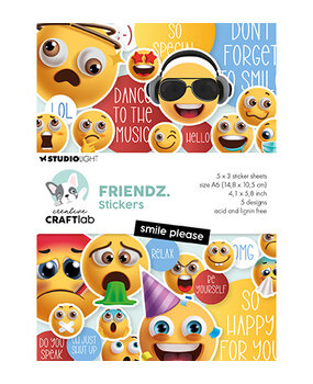 Creative Craftlab Friendz Smile Please A6 Sticker Pad (CCL-FR-STIC52) Creative Craftlab Friendz Smile Please A6 Sticker Pad (CCL-FR-STIC52)