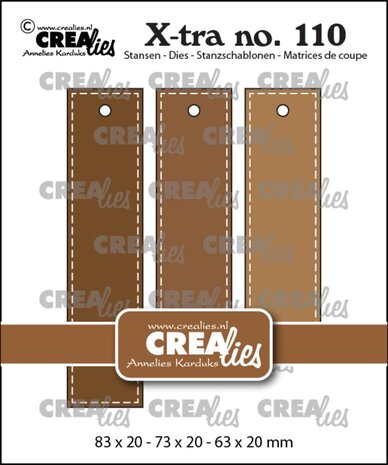 Crealies X-tra Dies Straight Tags with Stitch (CLXtra110) Crealies X-tra Dies Straight Tags with Stitch (CLXtra110)