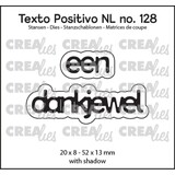 Crealies Texto Positivo Dies Een Dankjewel (POSNL128)