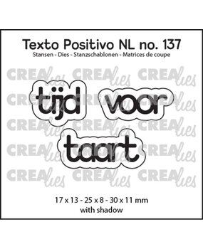 Crealies Texto Positivo Dies Tijd voor Taart (POSNL137) Crealies Texto Positivo Dies Tijd voor Taart (POSNL137)