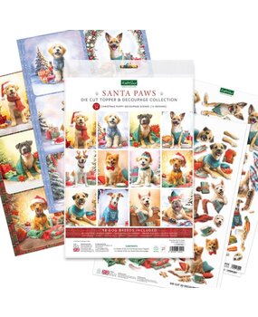 Katy Sue 3D Die-Cut Decoupage Santa Paws (11-DCD7003) Katy Sue 3D Die-Cut Decoupage Santa Paws (11-DCD7003)