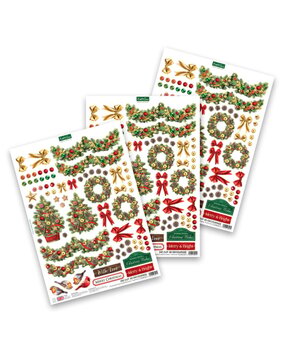 Katy Sue 3D Die-Cut Decoupage Christmas Floral Traditional (11-DCD735-T) Katy Sue 3D Die-Cut Decoupage Christmas Floral Traditional (11-DCD735-T)