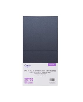 Crafter's Companion Purple & Black 6x6 Inch Pearl Card & Envelope Pack (CC-PERL-PBCBEN-6X6) Crafter's Companion Purple & Black 6x6 Inch Pearl Card & Envelope Pack (CC-PERL-PBCBEN-6X6)