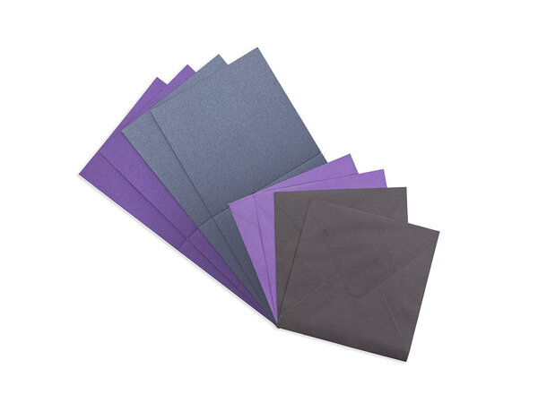 Crafter's Companion Purple & Black 6x6 Inch Pearl Card & Envelope Pack (CC-PERL-PBCBEN-6X6) Crafter's Companion Purple & Black 6x6 Inch Pearl Card & Envelope Pack (CC-PERL-PBCBEN-6X6)