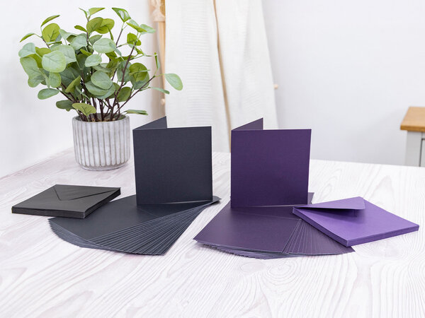 Crafter's Companion Purple & Black 6x6 Inch Pearl Card & Envelope Pack (CC-PERL-PBCBEN-6X6) Crafter's Companion Purple & Black 6x6 Inch Pearl Card & Envelope Pack (CC-PERL-PBCBEN-6X6)